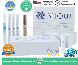 SISTEMA DE CLAREAMENTO DENTAL CASEIRO SNOW™ [KIT TUDO-EM-UM]